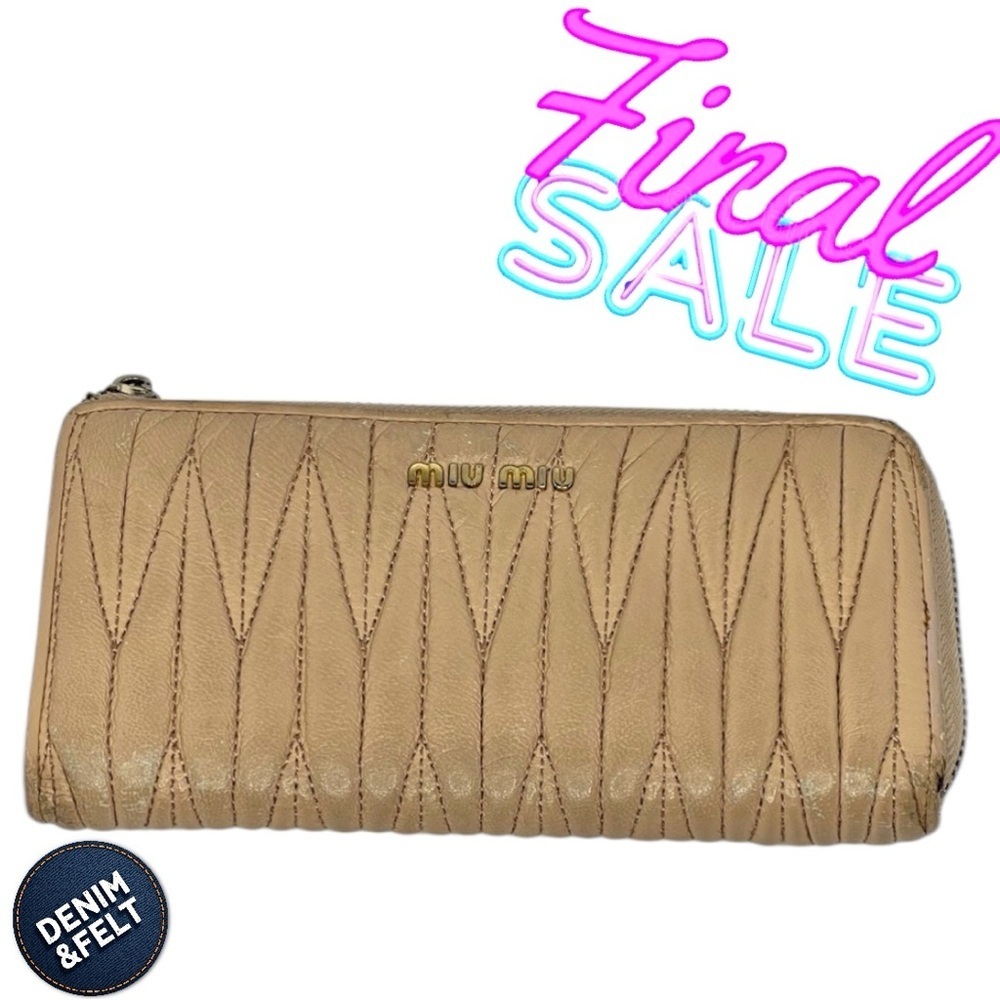 🤎Miu Miu Matelasse Leather Zip Around Long Wallet | PRELOVED🤎